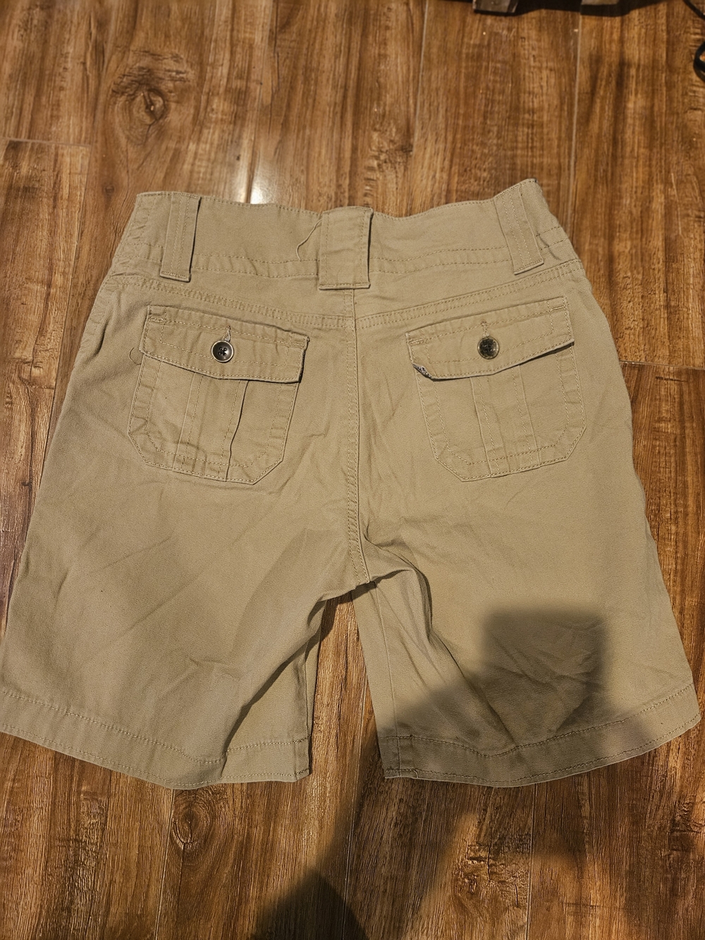 Lee Women's Khaki Cargo Shorts - Button Flap Back Pockets